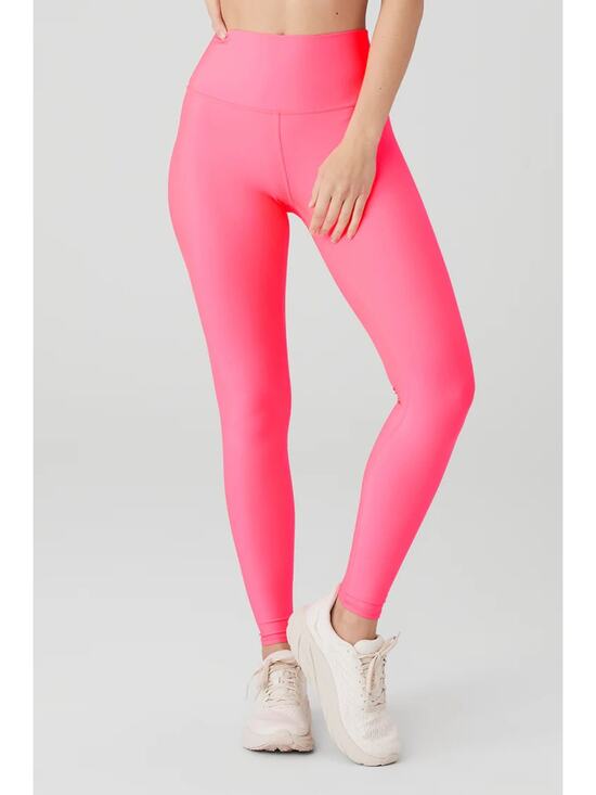 ALO Yoga Pants - ALO Full-Length High-Waist Airlift Leggings Fluorescent Pink Coral Medium 🌺✨💖